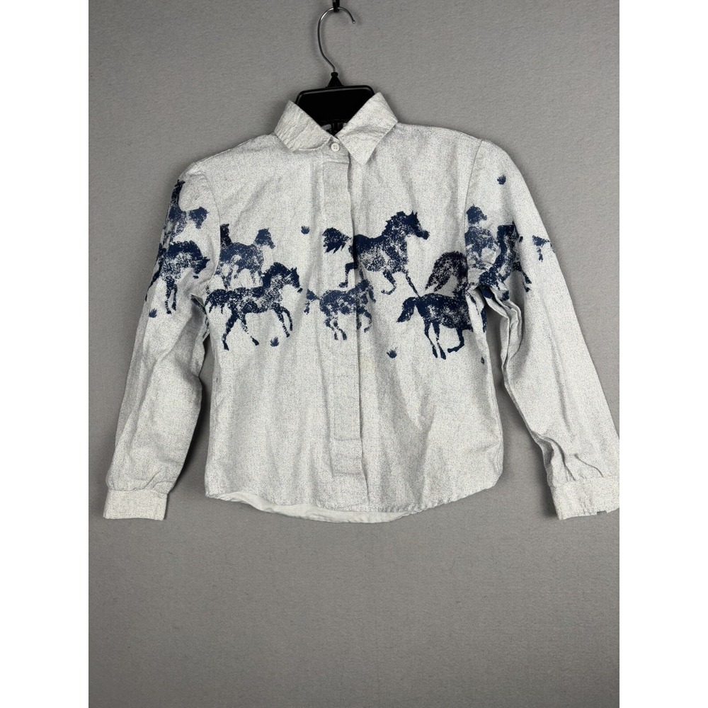 Roper Shirt Youth 10 Western‎ Horses Cowboy Rodeo Collared 3824
